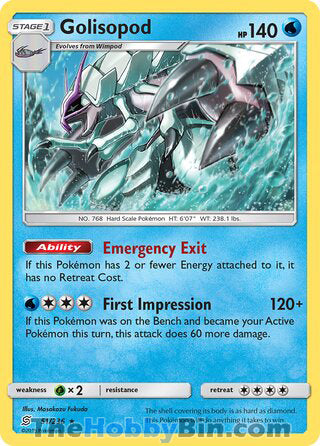 Golisopod Unified Minds Holo Rare #51/236