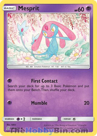 Mesprit #84/236 Uncommon - Unified Minds Pokemon card
