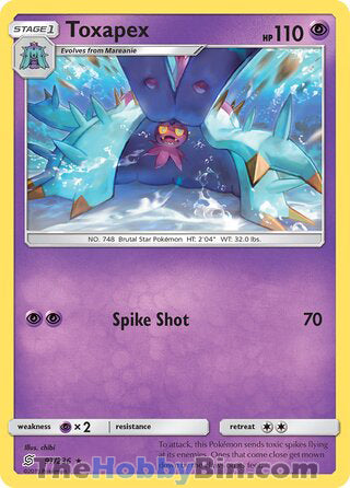 Toxapex #97/236 Rare - Unified Minds Pokemon card