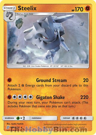 Steelix #104/236 Rare - Unified Minds Pokemon card