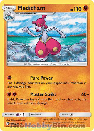 Medicham #110/236 Rare - Unified Minds Pokemon card