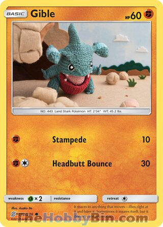 Gible #112/236 Common - Unified Minds Pokemon card