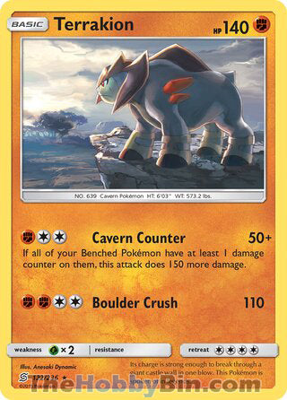 Terrakion Unified Minds Holo Rare #122/236