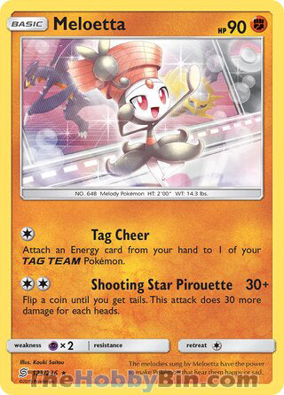 Meloetta #123/236 Rare - Unified Minds Pokemon card