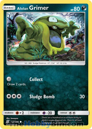 Alolan Grimer #127/236 Common - Unified Minds Pokemon card