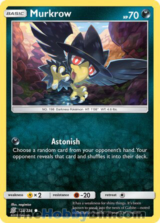 Murkrow #128/236 Common - Unified Minds Pokemon card