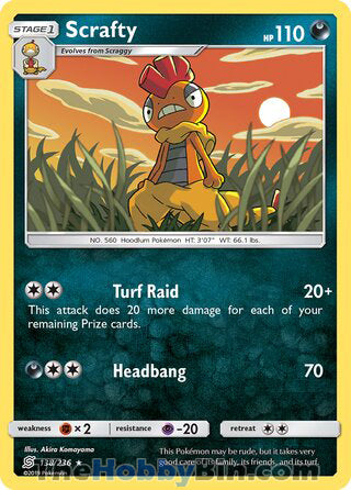 Scrafty Unified Minds Rare #138/236