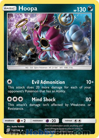 Hoopa Unified Minds Holo Rare #140/236