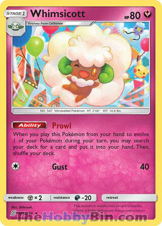 Whimsicott #144/236 Rare - Unified Minds Pokemon card