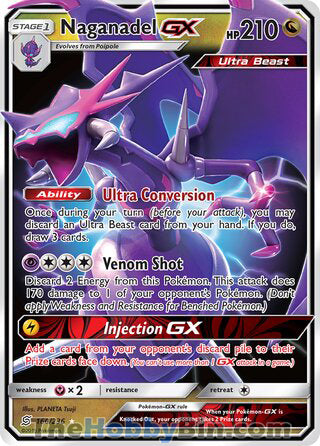 Naganadel GX #160/236 Ultra Rare - Unified Minds Pokemon card
