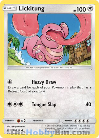 Lickitung #161/236 Common - Unified Minds Pokemon card