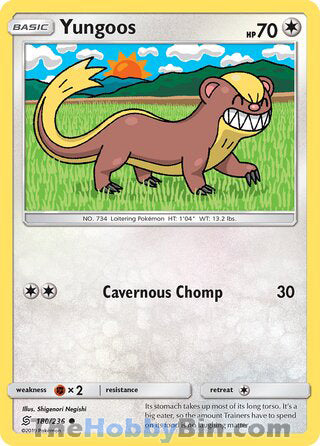 Yungoos #180/236 Common - Unified Minds Pokemon card