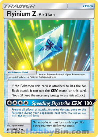 0195 Flyinium Z: Air Slash Uncommon Unified Minds