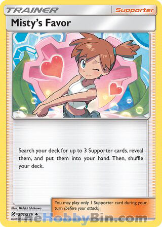 Misty's Favor #202/236 Uncommon - Unified Minds Pokemon card