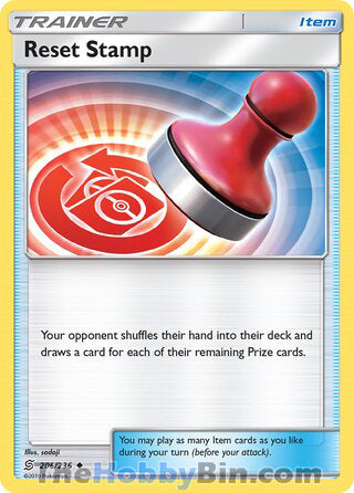 Reset Stamp #206/236 Uncommon - Unified Minds Pokemon card