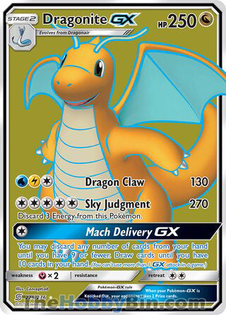 Dragonite GX Unified Minds Ultra Rare #229/236