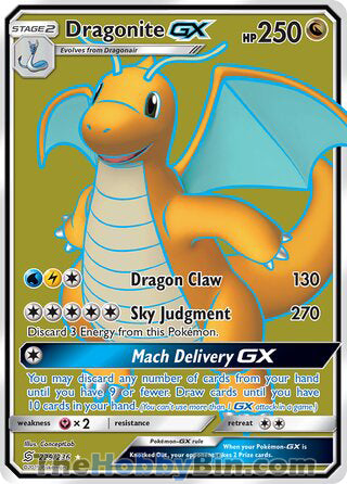 Dragonite GX #229/236 Ultra Rare - Unified Minds Pokemon card