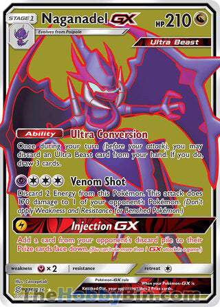 Naganadel GX #230/236 Ultra Rare - Unified Minds Pokemon card