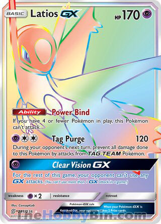 Latios GX #243/236 Secret Rare - Unified Minds Pokemon card