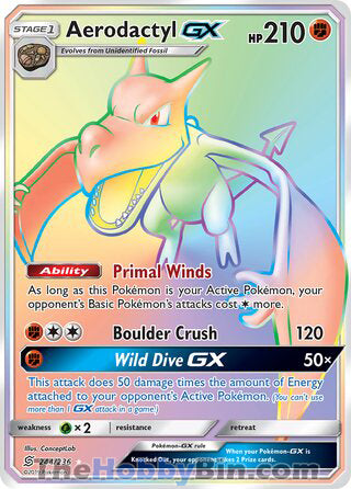 Aerodactyl GX #244/236 Secret Rare - Unified Minds Pokemon card