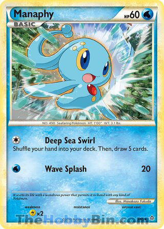 Manaphy Unleashed Holo Rare #3/95