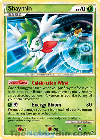 Shaymin Unleashed Holo Rare #8/95