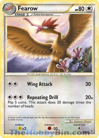 Fearow #15/95 Rare - Unleashed Pokemon card