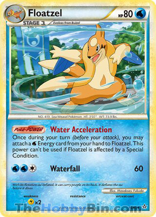 Floatzel #16/95 Rare - Unleashed Pokemon card