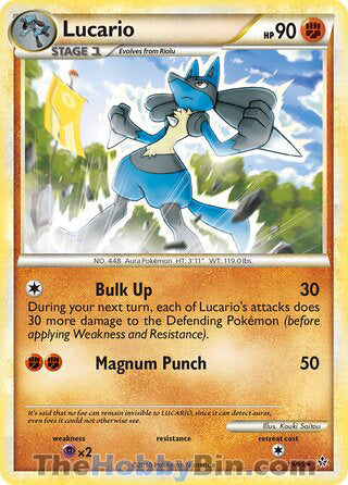 Lucario #19/95 Rare - Unleashed Pokemon card
