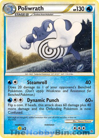 Poliwrath #21/95 Rare - Unleashed Pokemon card