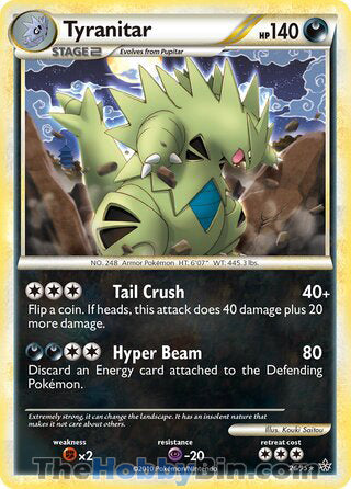 Tyranitar #26/95 Rare - Unleashed Pokemon card