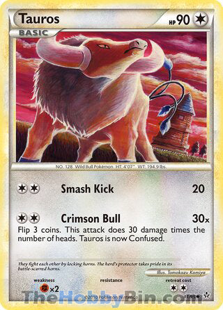 Tauros #41/95 Uncommon - Unleashed Pokemon card