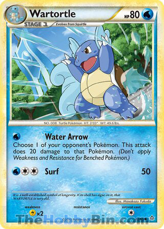 Wartortle #42/95 Uncommon - Unleashed Pokemon card