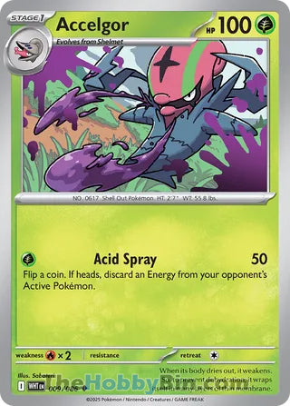 Accelgor #009/086 Uncommon - White Flare Pokemon card