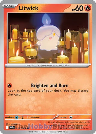 Litwick #016/086 Common - White Flare Pokemon card