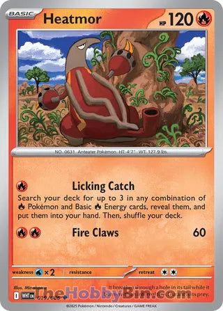 Heatmor #019/086 Uncommon - White Flare Pokemon card