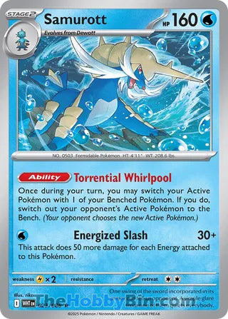 Samurott White Flare English Rare #023/086