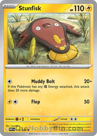 Stunfisk White Flare English Uncommon #035/086