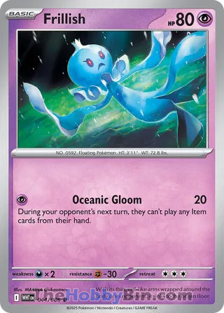 Frillish #044/086 Common - White Flare Pokemon card