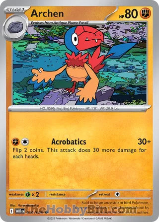 Archen #050/086 Uncommon - White Flare Pokemon card