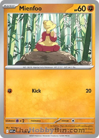 Mienfoo #052/086 Common - White Flare Pokemon card
