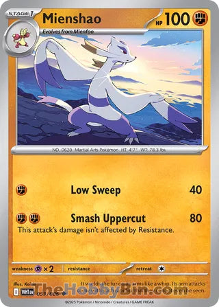 Mienshao #053/086 Uncommon - White Flare Pokemon card