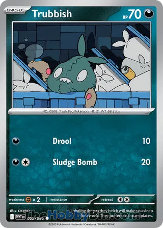 Trubbish #059/086 Common - White Flare Pokemon card
