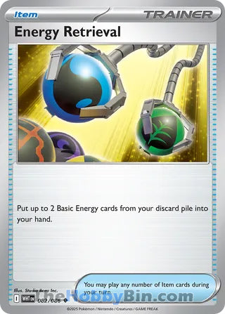 Energy Retrieval #082/086 Uncommon - White Flare Pokemon card