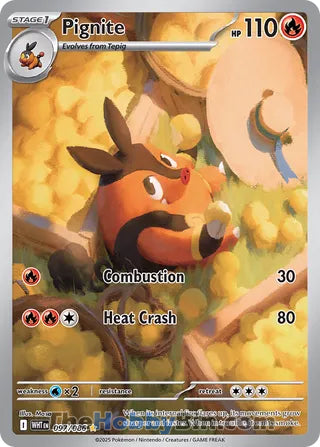 Pignite White Flare English Illustration Rare #097/086