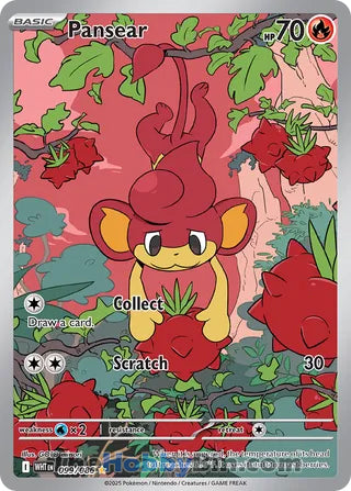 Pansear #099/086 Illustration Rare - White Flare Pokemon card