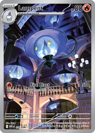 Lampent #102/086 Illustration Rare - White Flare Pokemon card