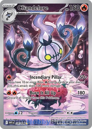 Chandelure #103/086 Illustration Rare - White Flare Pokemon card