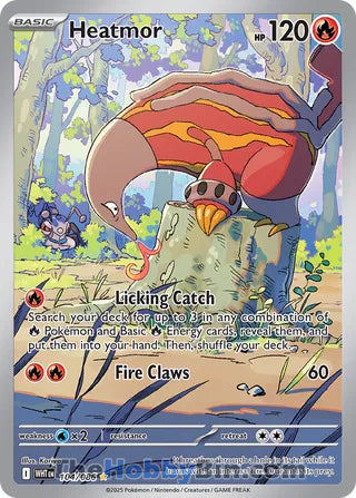 Heatmor #104/086 Illustration Rare - White Flare Pokemon card