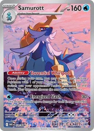 Samurott White Flare English Illustration Rare #107/086